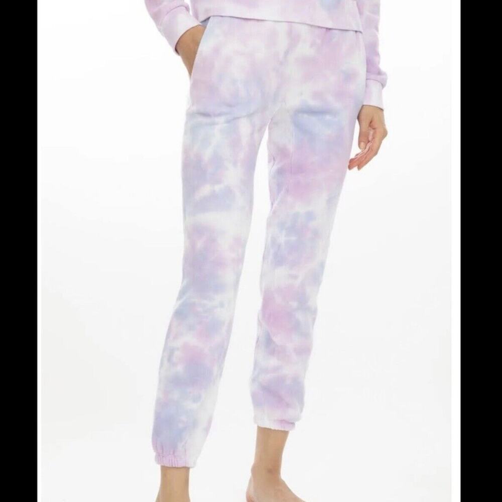 Generation Love Lilac Tie Dye Isla Sweatpants Large NWT
